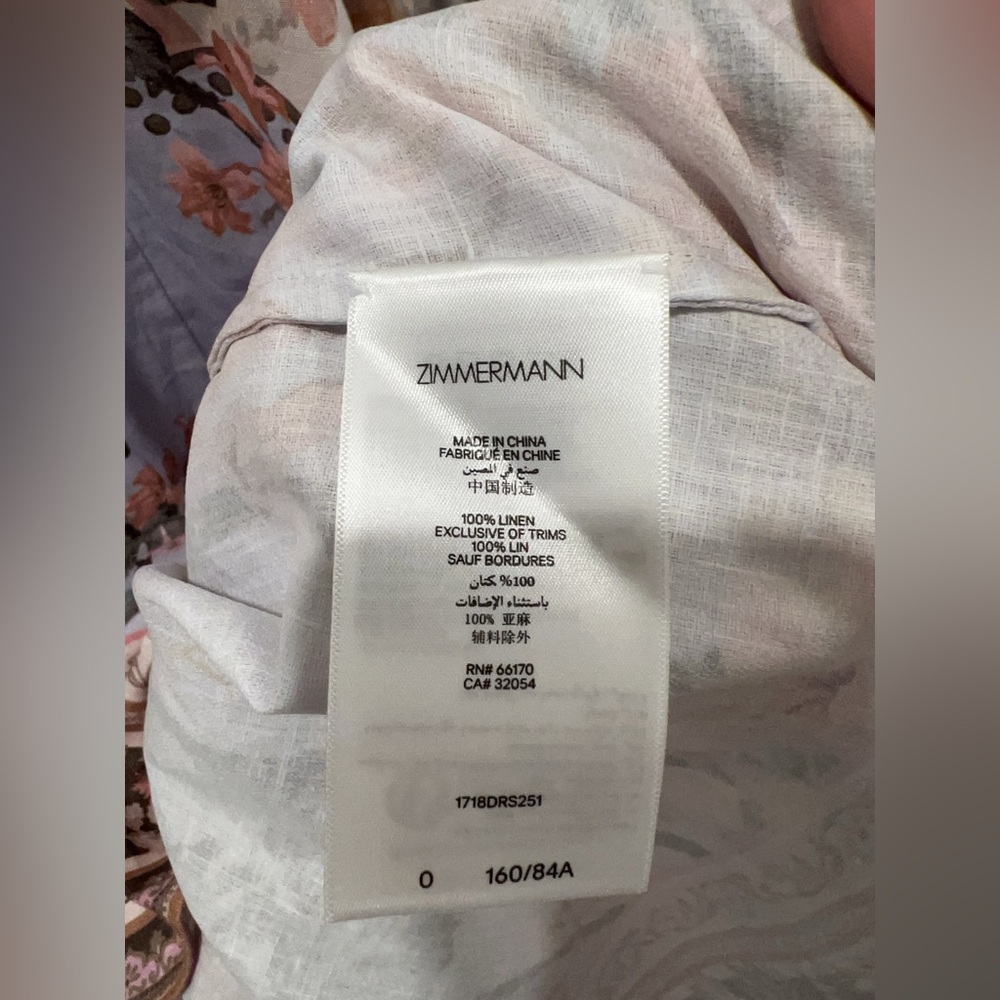 🔥NWT AU0 Zimmermann Wylie Off-The-Shoulder Midi-Dress - Picture 12 of 16